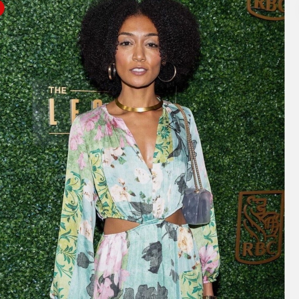 ZARA FLORAL PRINT CUT OUT DRESS - Picture 8 of 16